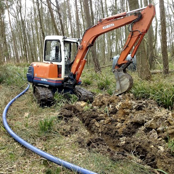 Installation of several miles of Water Pipe & Fibre Optics