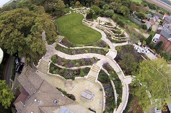 aerial photo of Studland Landscaping Project
